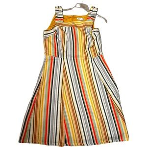 Spring Striped Sheath Dress